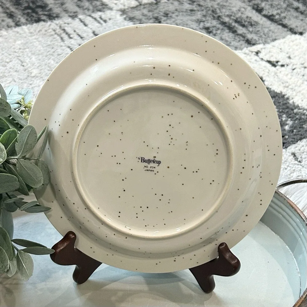 Vtg Buttercup Plate Royal Domino Japan Botanical Garden Set 8